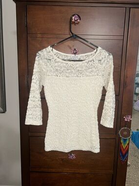 Bebe Women’s Lace Shirt XS